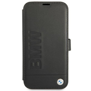 Оригинален калъф тип книга BMW Signature BMFLBKP13SSLLBK - iPhone 13 mini черен - Img 2