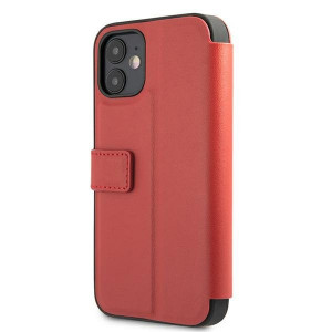 Оригинален калъф тип книга FERRARI Off Track Perforated FEOGOFLBKP12SRE - iPhone 12 mini червен - Img 5