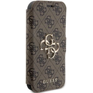 Оригинален калъф тип книга GUESS 4G Metal Logo - iPhone 15 Pro Max кафяв - Img 4