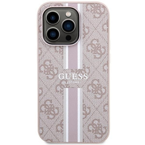 Оригинален калъф тип книга GUESS 4G Printed Stripes MagSafe - iPhone 15 Pro Max розов - Img 3