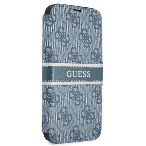 Оригинален калъф тип книга GUESS 4G Stripe GUBKP13S4GDBL - iPhone 13 mini син - Img 3