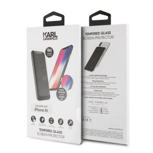 Оригинален стъклен протектор KARL LAGERFELD KLTGMI65TR Silohouette Magic Logo - iPhone X / XS - Img 2