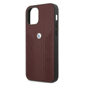 Оригинален твърд гръб от еко кожа BMW Leather Curve Perforate BMHCP12LRSPPR - iPhone 12 Pro Max червен - Img 6