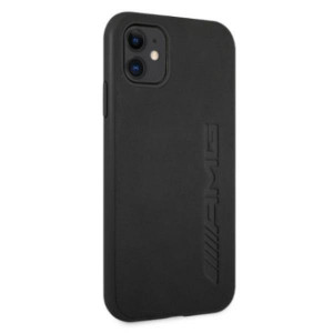 Оригинален твърд гръб AMG Leather Hot Stamped AMHCN61DOLBK - iPhone 11 черен - Img 4