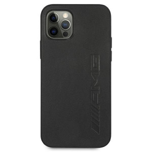Оригинален твърд гръб AMG Leather Hot Stamped AMHCP12LDOLBK - iPhone 12 Pro Max черен - Img 3