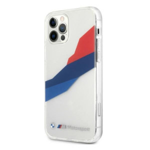Оригинален твърд гръб BMW Motorsport Tricolor BMHCP12LSKTGT - iPhone 12 Pro Max прозрачен с лента - Img 2