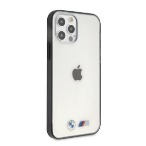 Оригинален твърд гръб BMW Sandblast BMHCP12LMBTOK - iPhone 12 Pro Max прозрачен с черна рамка - Img 4