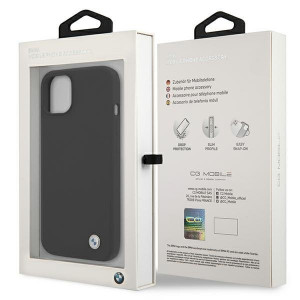 Оригинален твърд гръб BMW Silicone Signature BMHCP13SSILBK - iPhone 13 mini черен - Img 8