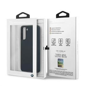 Оригинален твърд гръб BMW Silicone Signature BMHCS21MSILNA - Samsung Galaxy S21+ 5G тъмносин - Img 8