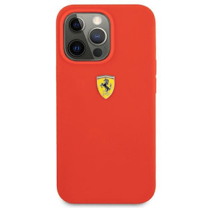 Оригинален твърд гръб FERRARI Silicone FESSIHCP13XRE - iPhone 13 Pro Max червен - Img 3