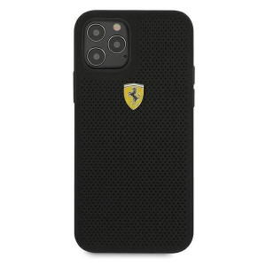 Оригинален твърд гръб FERRARI Track Perforated FESPEHCP12MBK - iPhone 12 / 12 Pro черен - Img 3