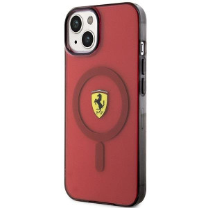 Оригинален твърд гръб FERRARI Translucent MagSafe FEHMP14SURKR - iPhone 14 червен полупрозрачен - Img 2