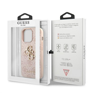 Оригинален твърд гръб GUESS 4G Big Metal Logo GUHCP13X4GMGPI - iPhone 13 Pro Max розов - Img 8