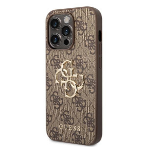 Оригинален твърд гръб GUESS 4G Big Metal Logo GUHCP15L4GMGBR - iPhone 15 Pro кафяв - Img 2