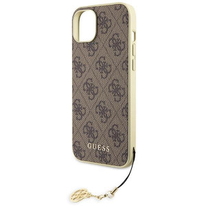 Оригинален твърд гръб GUESS 4G Charms GUHCP15MGF4GBR - iPhone 15 Plus кафяв - Img 6