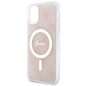 Оригинален твърд гръб GUESS 4G GUHMN61H4STP - iPhone 11 розов - Img 6