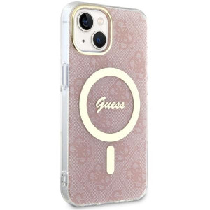 Оригинален твърд гръб GUESS 4G GUHMP14MH4STP - iPhone 14 Plus розов - Img 4