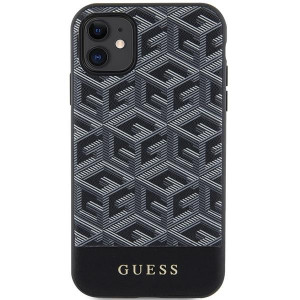 Оригинален твърд гръб GUESS GCube Stripes MagSafe GUHMN61HGCFSEK - iPhone 11 черен - Img 3