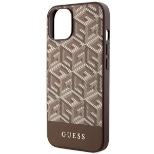 Оригинален твърд гръб GUESS GCube Stripes MagSafe GUHMP14MHGCFSEW - iPhone 14 Plus кафяв - Img 6