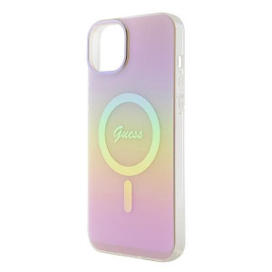 Оригинален твърд гръб GUESS IML Iridescent MagSafe GUHMP15SHITSP - iPhone 15 розов - Img 6