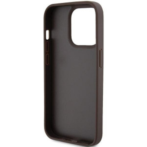 Оригинален твърд гръб GUESS Leather 4G Triangle Strass GUHCP15LP4TDPW - iPhone 15 Pro кафяв - Img 6