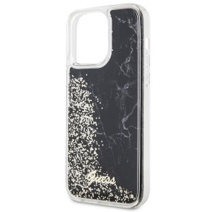 Оригинален твърд гръб GUESS Liquid Glitter Marble GUHCP14XLCSGSGK - iPhone 14 Pro Max черен - Img 6