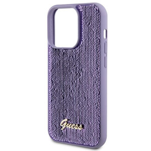 Оригинален твърд гръб GUESS Sequin Script Metal - iPhone 15 Pro Max лилав - Img 6