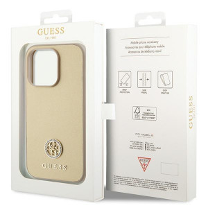 Оригинален твърд гръб GUESS Strass Metal Logo GUHCP15LPS4DGPD - iPhone 15 Pro златист - Img 8