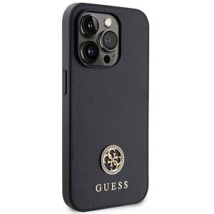 Оригинален твърд гръб GUESS Strass Metal Logo GUHCP15XPS4DGPK - iPhone 15 Pro Max черен - Img 4