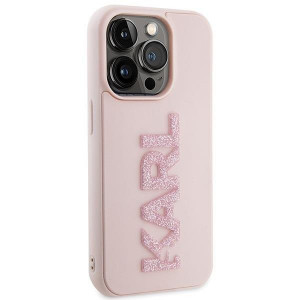 Оригинален твърд гръб KARL LAGERFELD 3D Rubber Glitter Logo - iPhone 15 Pro Max розов - Img 4