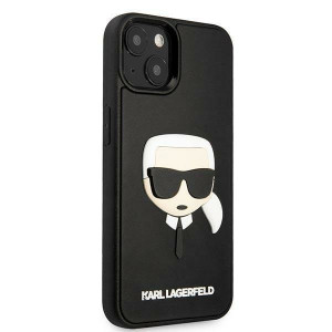 Оригинален твърд гръб KARL LAGERFELD 3D Rubber Karl's Head KLHCP14MKH3DBK - iPhone 14 Plus черен - Img 4