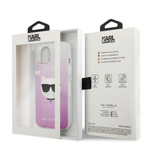 Оригинален твърд гръб KARL LAGERFELD Choupette Head KLHCP13SCTRP - iPhone 13 mini розов - Img 8