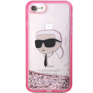 Оригинален твърд гръб KARL LAGERFELD Glitter Karl Head KLHCI8LNKHCP - iPhone 7 / 8 / SE (2nd gen) / SE (3rd gen) розов - Img 3
