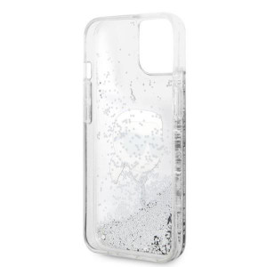 Оригинален твърд гръб KARL LAGERFELD Glitter Karl Head KLHCP14MLNKHCH - iPhone 14 Plus сребрист - Img 7