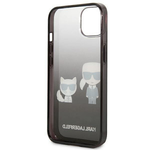 Оригинален твърд гръб KARL LAGERFELD Gradient Ikonik Karl & Choupette KLHCP13STGKCK - iPhone 13 mini черен - Img 7