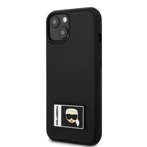 Оригинален твърд гръб KARL LAGERFELD Ikonik Patch KLHCP13S3DKPK - iPhone 13 mini черен - Img 2