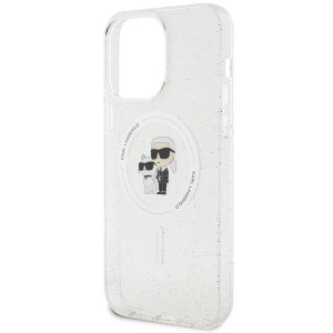 Оригинален твърд гръб KARL LAGERFELD Karl & Choupette Glitter MagSafe KLHMP14XHGKCNOT - iPhone 14 Pro Max прозрачен - Img 6