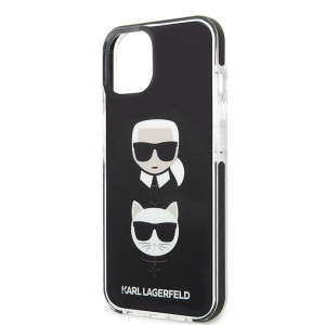 Оригинален твърд гръб KARL LAGERFELD Karl & Choupette Head KLHCP13STPE2TK - iPhone 13 mini черен - Img 6