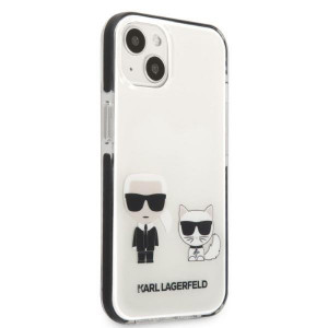 Оригинален твърд гръб KARL LAGERFELD Karl & Choupette KLHCP13STPEKCW - iPhone 13 mini бял - Img 4