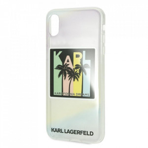 Оригинален твърд гръб KARL LAGERFELD Karlifornia Dreams KLHCI65IRKD - iPhone XS Max прозрачен - Img 7