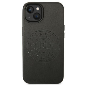 Оригинален твърд гръб KARL LAGERFELD Leather Perforated Logo KLHCP14MFWHK - iPhone 14 Plus черен - Img 3