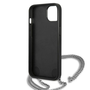 Оригинален твърд гръб KARL LAGERFELD Leather Textured and Chain KLHCP13SPMK - iPhone 13 mini черен - Img 7