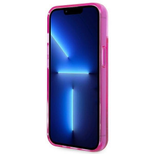 Оригинален твърд гръб KARL LAGERFELD Liquid Glitter Elong KLHCP14MLCKVF - iPhone 14 Plus розов - Img 5