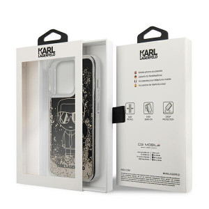 Оригинален твърд гръб KARL LAGERFELD Liquid Glitter Gatsby KLHCP13XLGGKBK - iPhone 13 Pro Max черен - Img 8