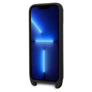 Оригинален твърд гръб KARL LAGERFELD Monogram Ikonik Patch KLHCP14LSTKMK - iPhone 14 Pro черен - Img 4
