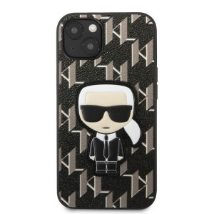 Оригинален твърд гръб KARL LAGERFELD Monogram Ikonik Patch KLHCP13SPMNIKBK - iPhone 13 mini черен - Img 3