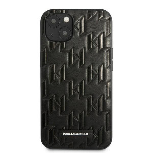 Оригинален твърд гръб KARL LAGERFELD Monogram Plaque KLHCP13SMNMP1K - iPhone 13 mini черен - Img 2