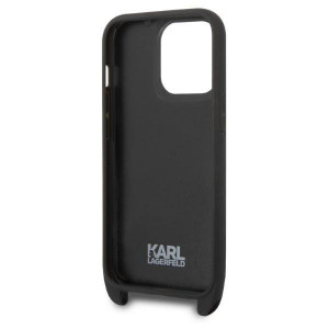 Оригинален твърд гръб KARL LAGERFELD Monogram Plaque Logo Strap KLHCP14LSTMMK - iPhone 14 Pro черен - Img 4