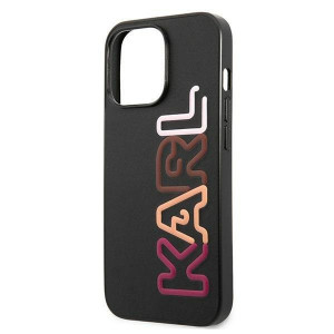 Оригинален твърд гръб KARL LAGERFELD Multipink Brand KLHCP13LPCOBK - iPhone 13 Pro черен - Img 6