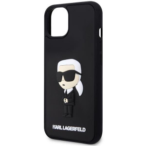 Оригинален твърд гръб KARL LAGERFELD Rubber Ikonik 3D KLHCP14M3DRKINK - iPhone 14 Plus черен - Img 6